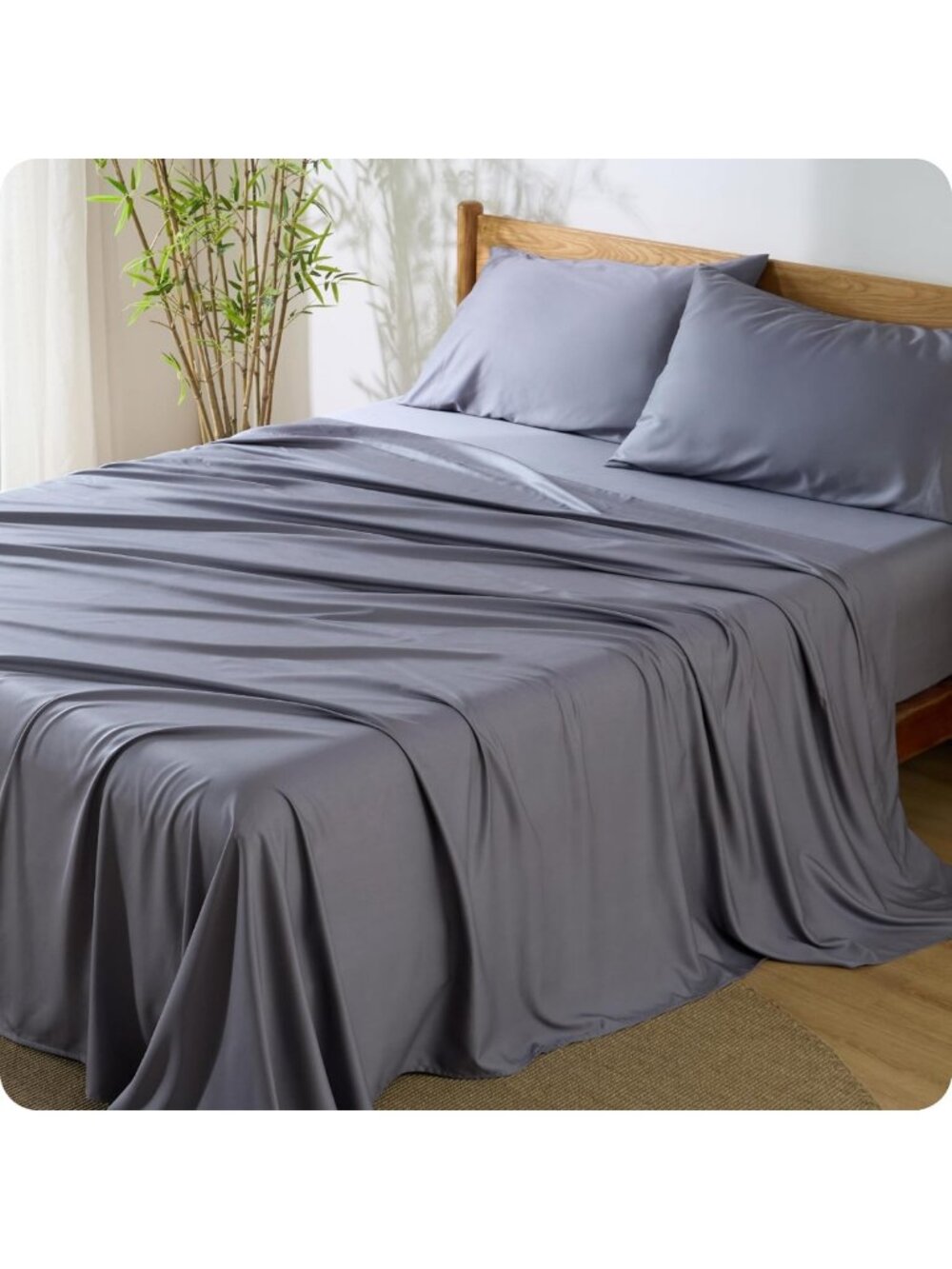 Luxurious 100% Bamboo Rayon King Size Sheet Set - Soft, Breathable, Eco-Friendly